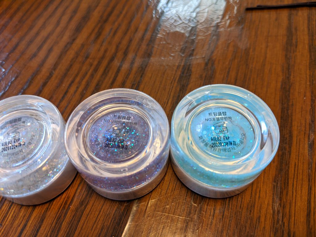 twinkle pop  jelly Glitter/CLIO/ジェル・クリームアイシャドウを使ったクチコミ（2枚目）