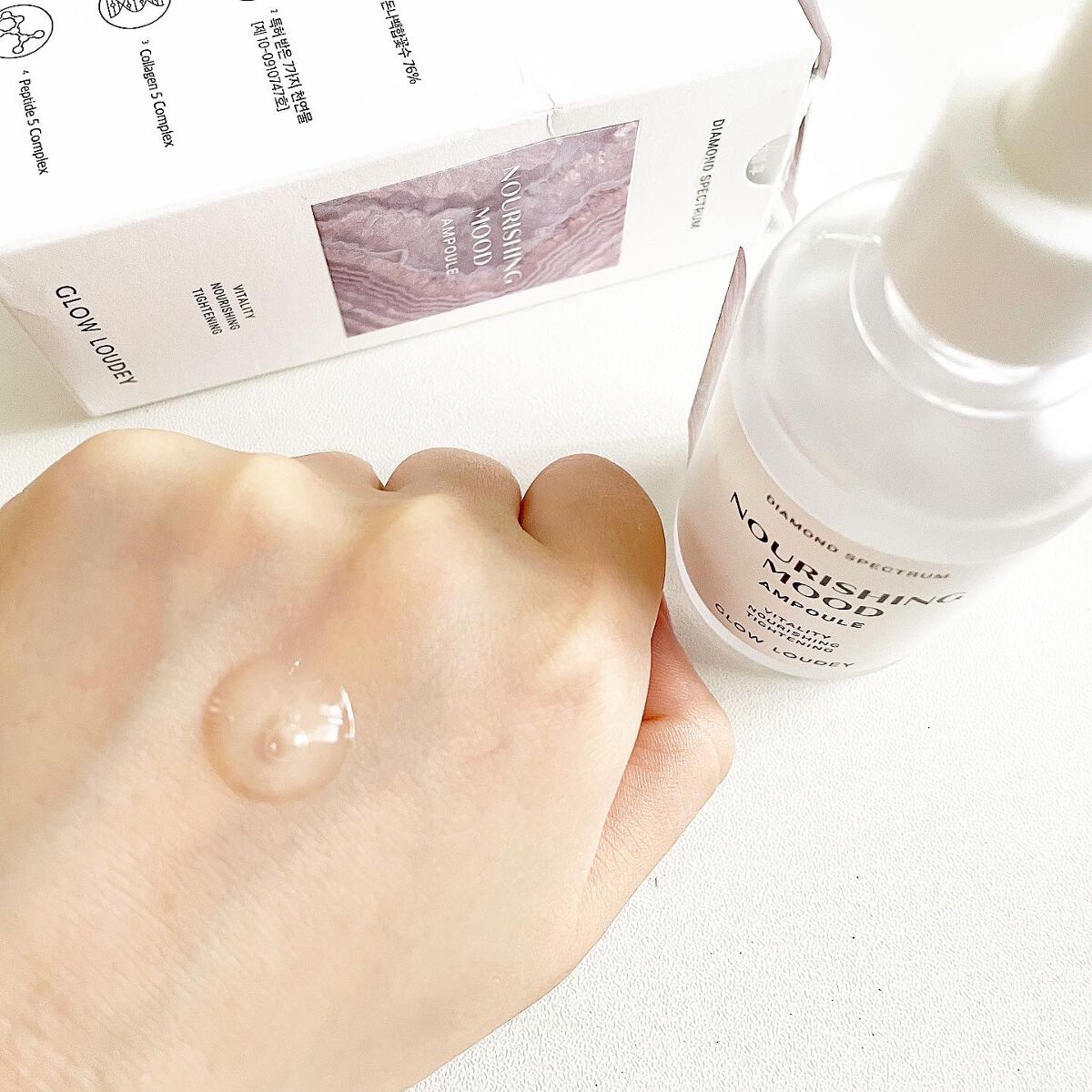 ナリッシングムードアンプル/GLOW LOUDEY/美容液を使ったクチコミ（3枚目）