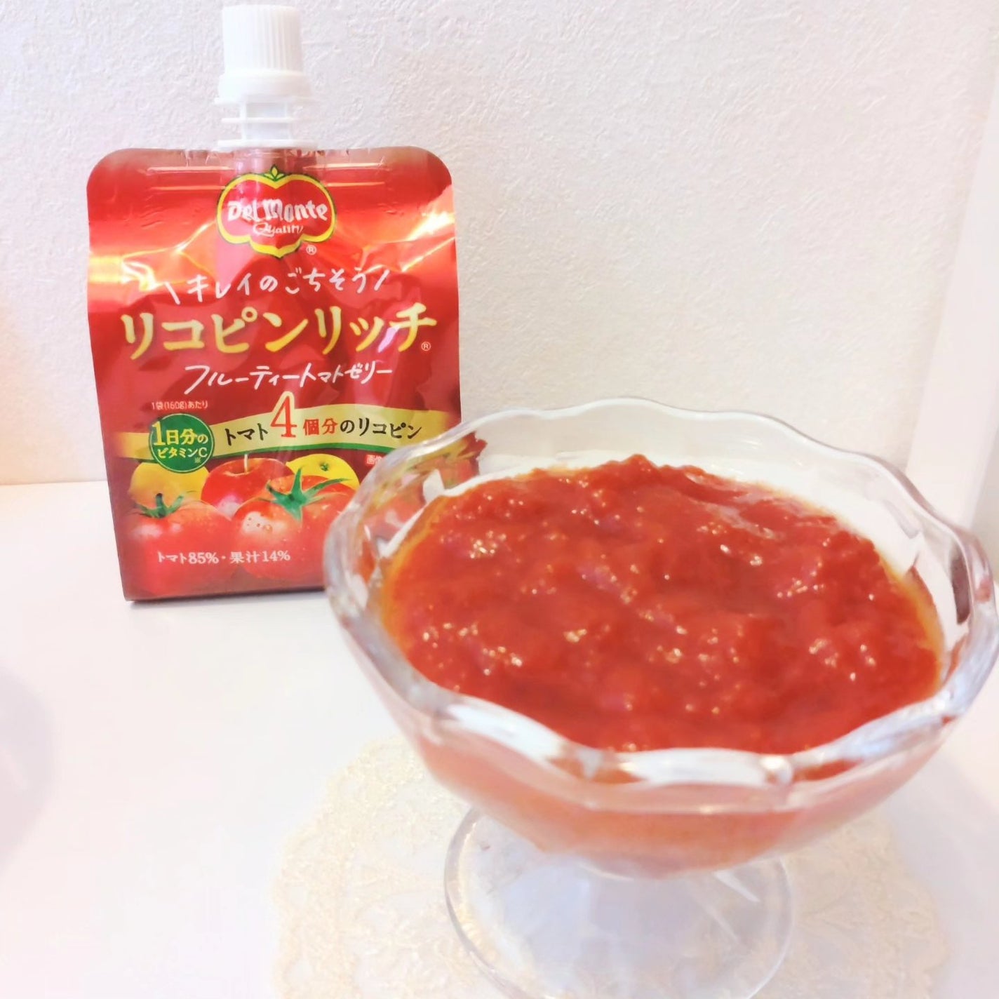 リコピンリッチフルーティトマトゼリー/デルモンテ/ゼリー飲料を使ったクチコミ(5枚目)