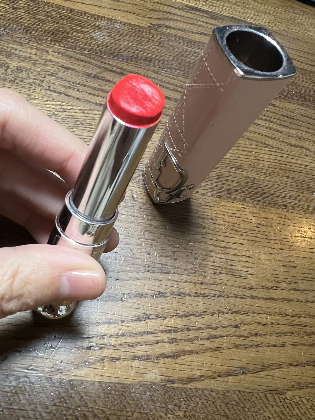 【旧】ディオールアディクトリップスティック(ケース) ピンク カナージュ/Dior/その他化粧小物を使ったクチコミ（2枚目）