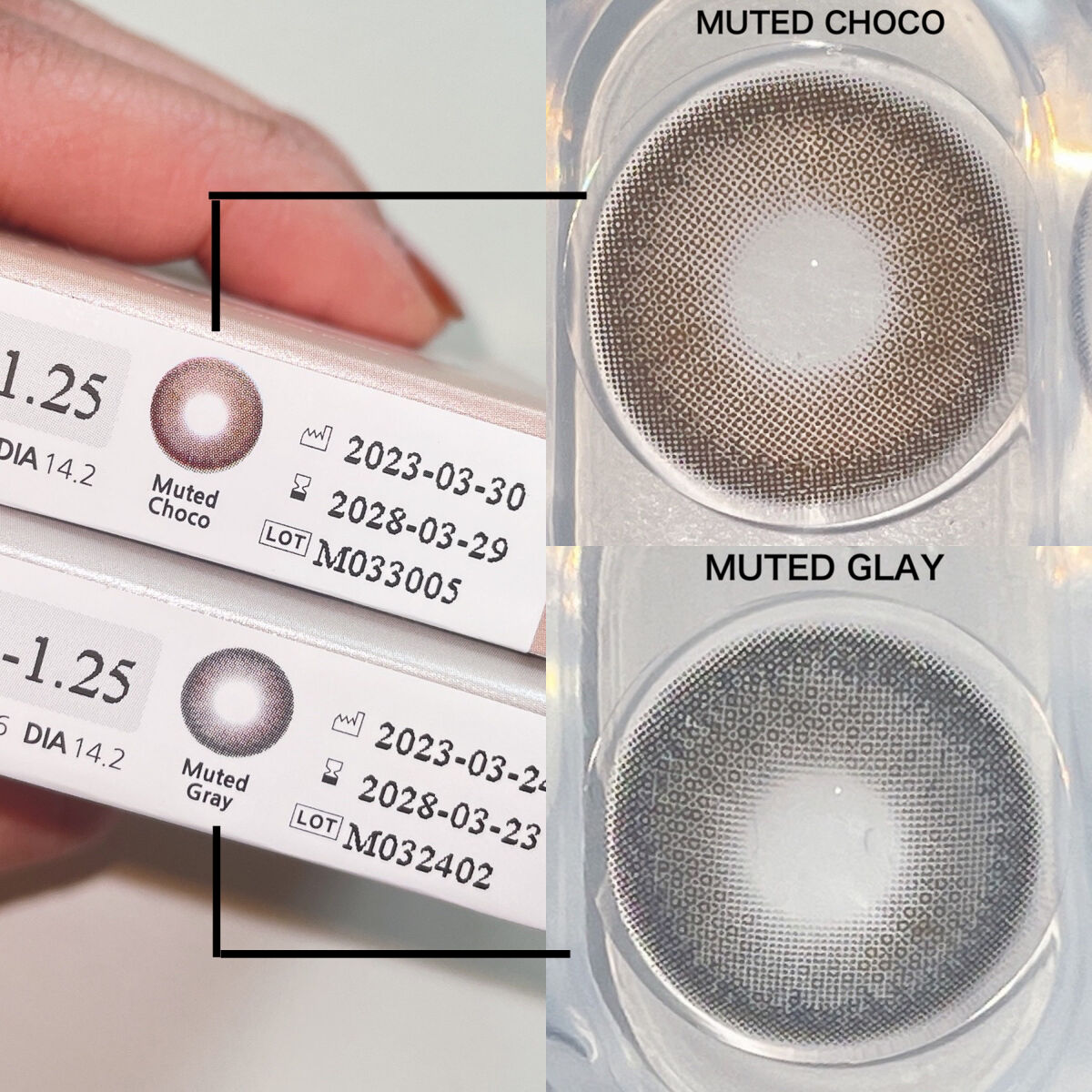 ミューテッド 01 グレー/OLOLA/カラーコンタクトレンズを使ったクチコミ（3枚目）