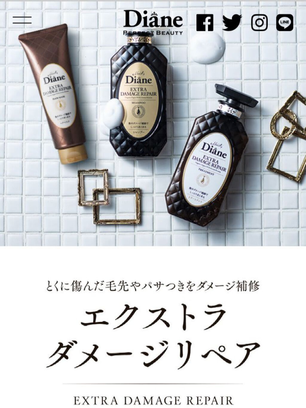 パーフェクトビューティ モイストダイアン エクストラダメージリペア シャンプー/トリートメント/ダイアン/市販シャンプーを使ったクチコミ(1枚目)