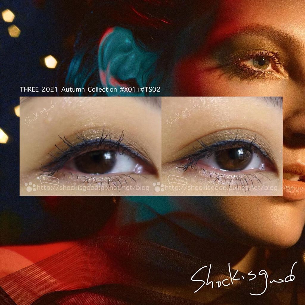 Shockisgood_in_Taiwan on LIPS 「其實我本來不怎麼看好THREE秋妝的限定彩盤「星辰幻采眼頰盒」..」(4枚目)