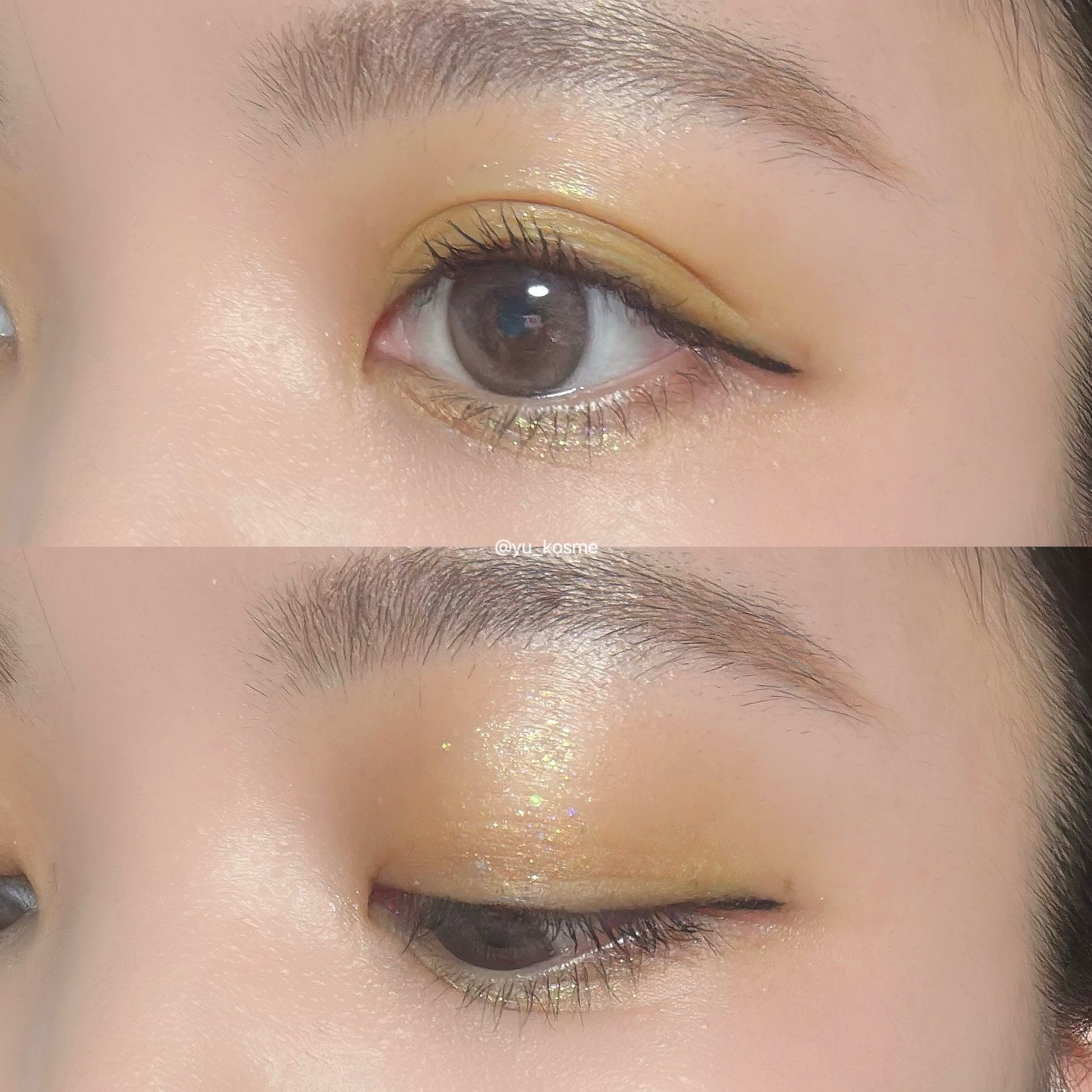 グリッター イルミネーションライナー R 02 トゥインクルスター/CipiCipi/リキッドアイライナーを使ったクチコミ（3枚目）