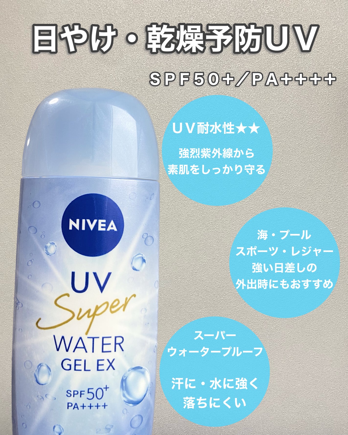 ニベアUV ウォータージェルEX/ニベア/日焼け止めジェルを使ったクチコミ(4枚目)
