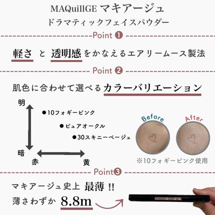 ドラマティックフェイスパウダー/マキアージュ/プレストパウダーを使ったクチコミ(2枚目)