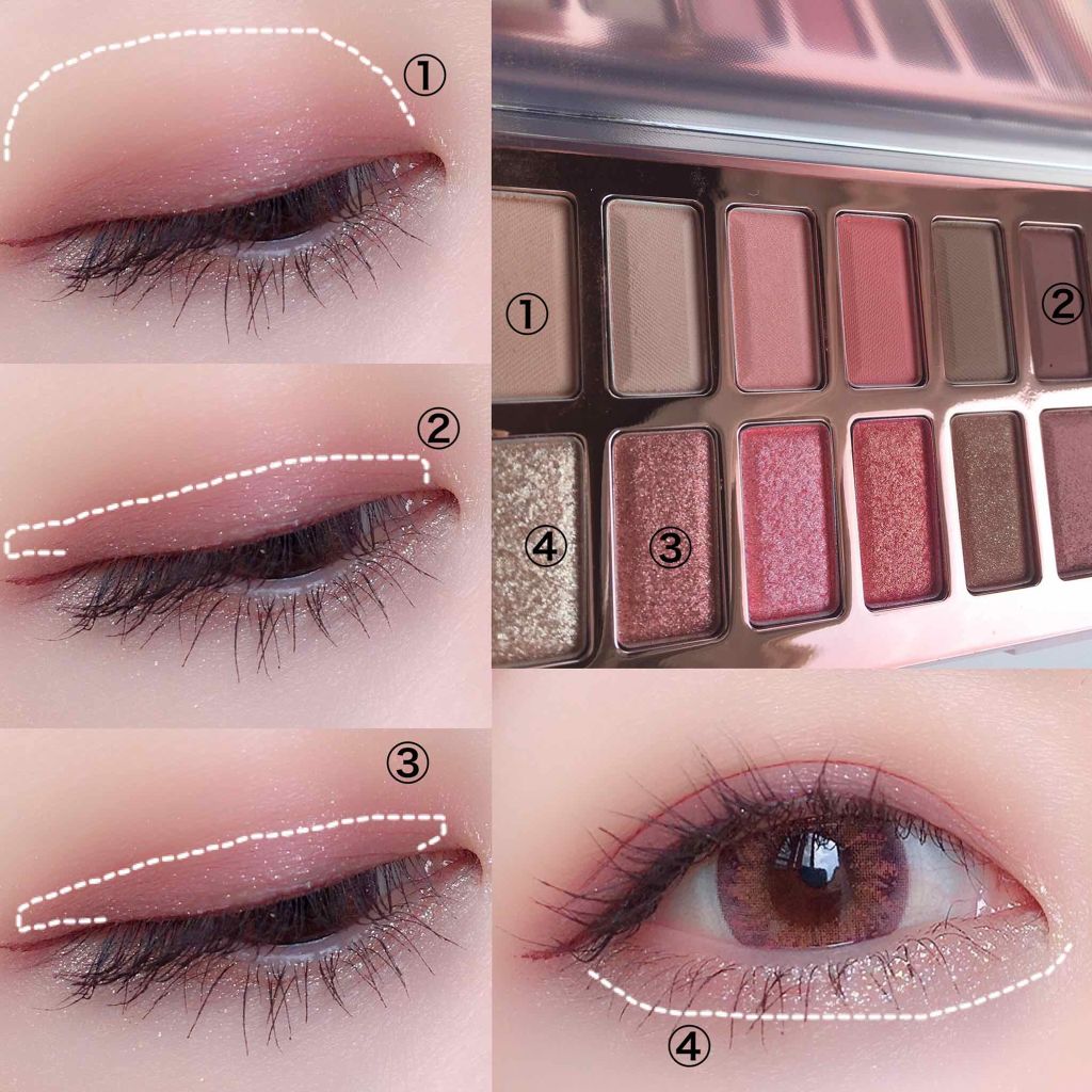 バレンタインボックス3ローズモーメント/VAVI MELLO/アイシャドウパレットを使ったクチコミ(4枚目)