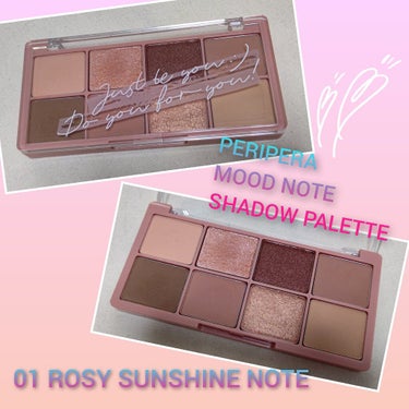 PERIPERA
MOOD NOTE SHADOW PALETTE
01 ROSY SUNSHINE NOTE

クリオの福袋に入っていたペリペラのパレットを
使ってアイメイクしてみました♡
このパレッ