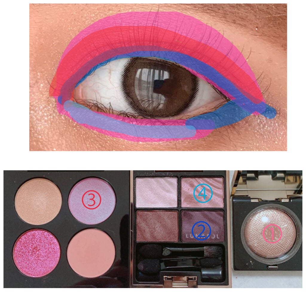 ベルベットフルアイズ/LUNASOL/アイシャドウパレットを使ったクチコミ(4枚目)