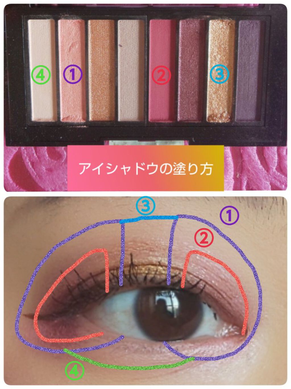 エクスクィシテ アイブローパレット/DAISO/パウダーアイブロウを使ったクチコミ（3枚目）