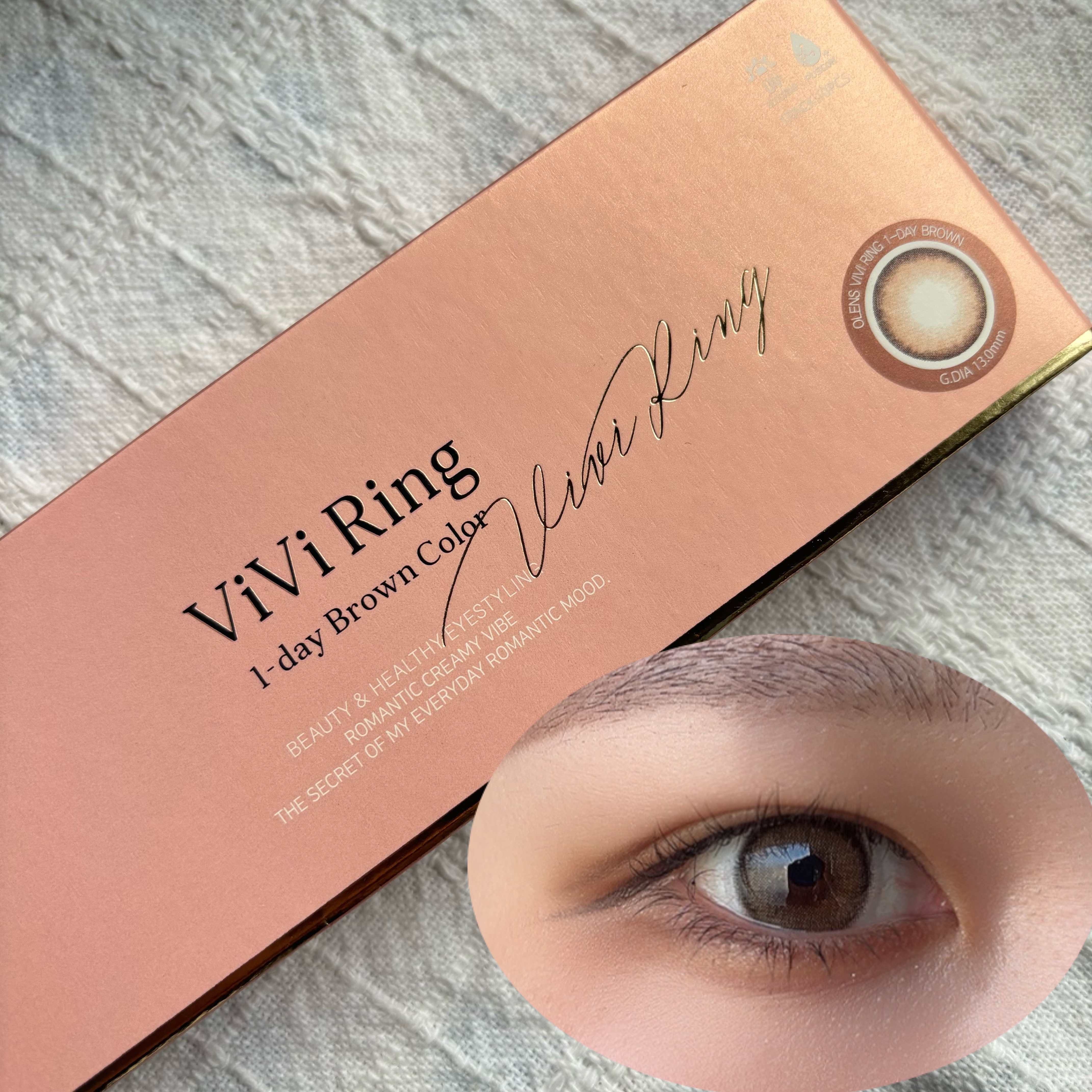 ViVi Ring 1day ブラウン/OLENS/ワンデー（１DAY）カラコンを使ったクチコミ（1枚目）