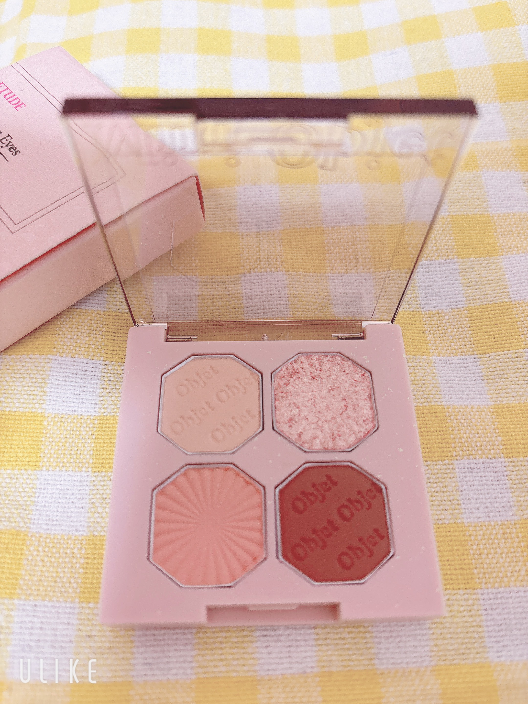 プレイカラーアイズ ミニオブジェ ピーチシェルトレイ/ETUDE/アイシャドウパレットを使ったクチコミ（2枚目）