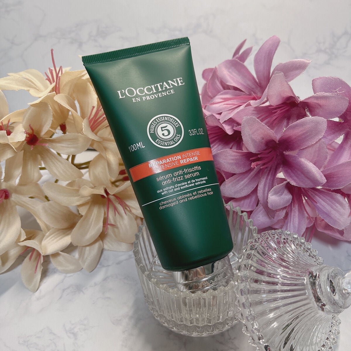 ファイブハーブス リペアリングヘアミルクセラム/L'OCCITANE/ヘアミルクを使ったクチコミ(1枚目)