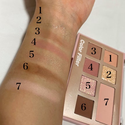 カラーフィルターシャドウパレット(ラインフレンズエディション)/MISSHA/アイシャドウパレットを使ったクチコミ(3枚目)