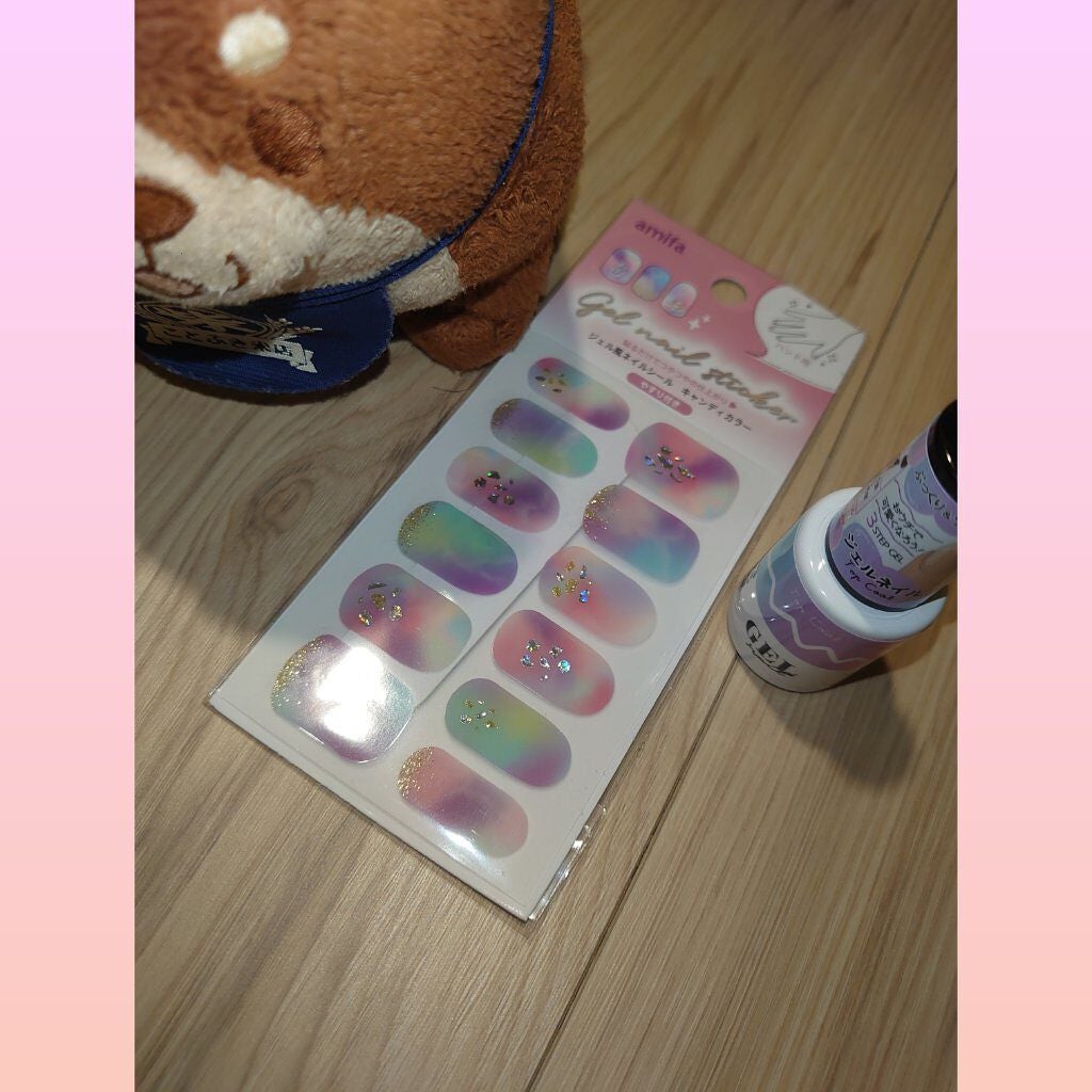 ジェルネイルシール/DAISO/ネイルシールを使ったクチコミ(2枚目)
