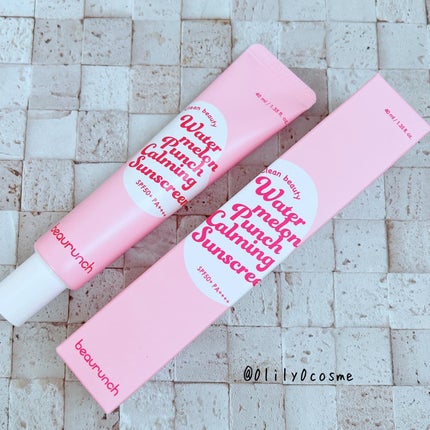 ウォーターメロン パンチ カミング サンスクリーン / スイカサンクリーム / SPF 50+ PA++++ /ビューランチ/日焼け止めクリームを使ったクチコミ(6枚目)