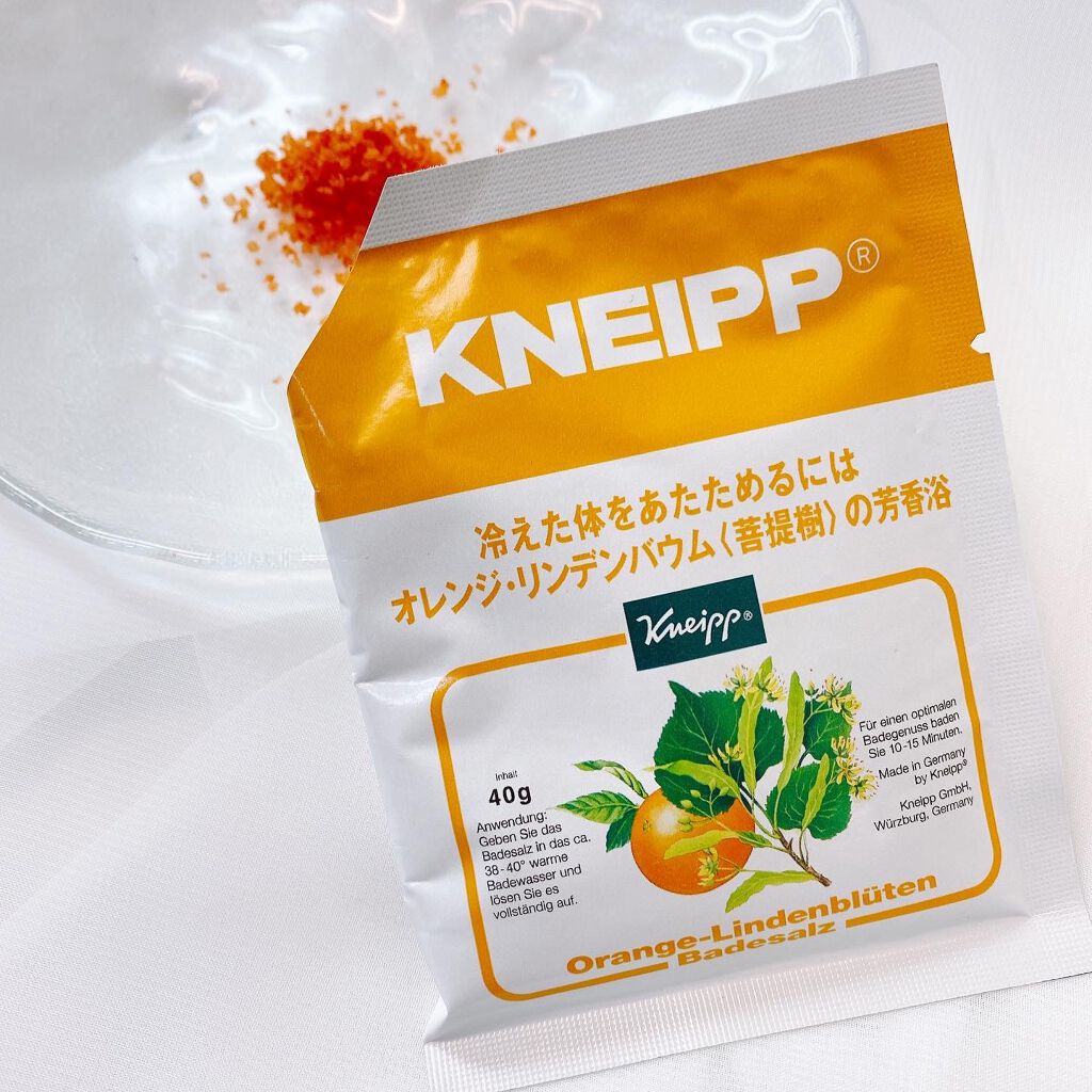 クナイプ バスソルト オレンジ・リンデンバウム<菩提樹>の香り/クナイプ/無機塩系入浴剤を使ったクチコミ(2枚目)
