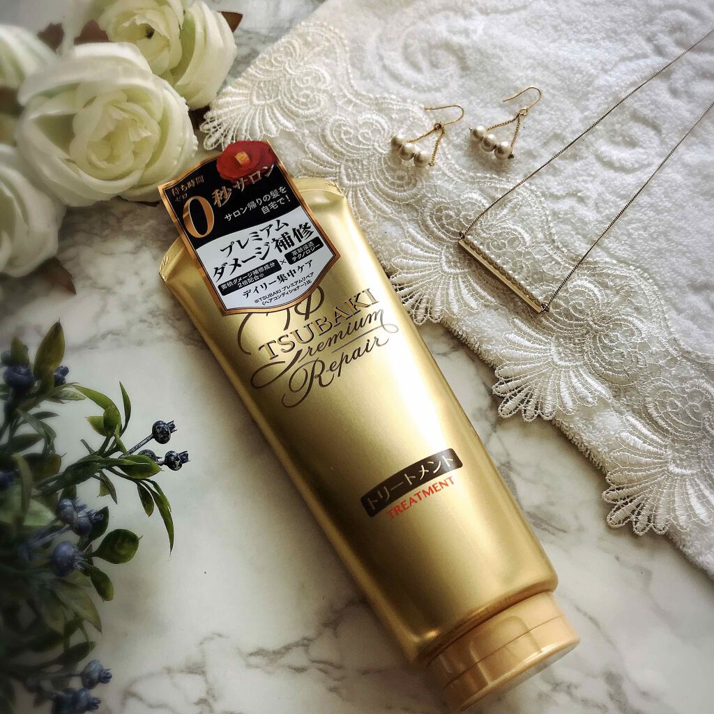 プレミアムリペア ヘアトリートメント/TSUBAKI/洗い流すヘアトリートメントを使ったクチコミ（1枚目）