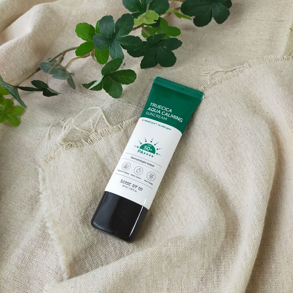 TRUECICA アクアカーミング日焼け止め/SOME BY MI/日焼け止めクリームを使ったクチコミ（1枚目）