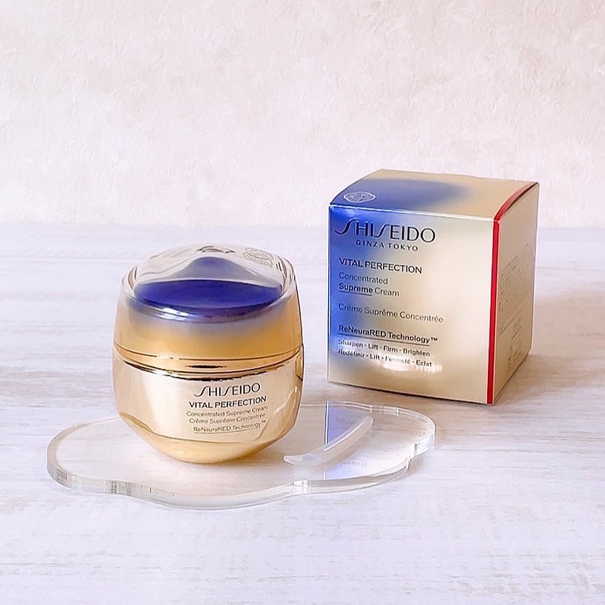 バイタルパーフェクション シュプリームクリーム コンセントレート 本体50g/SHISEIDO/フェイスクリームを使ったクチコミ（1枚目）