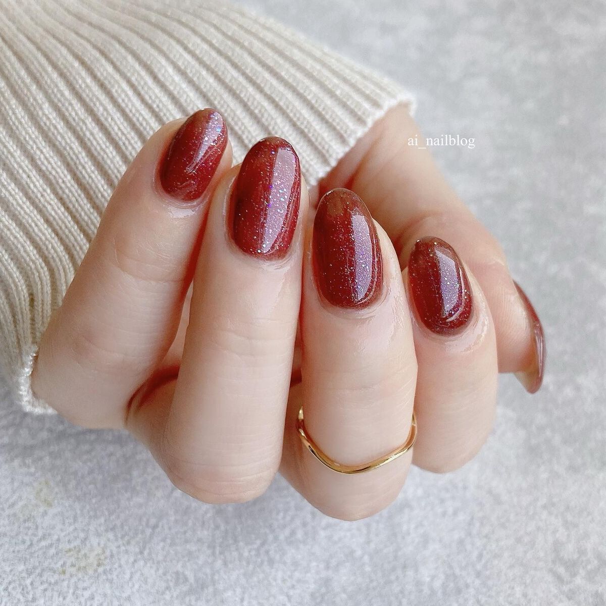 ナチュラルネイルカラーN 173 アズキブラウン/デュカート/マニキュアを使ったクチコミ（3枚目）