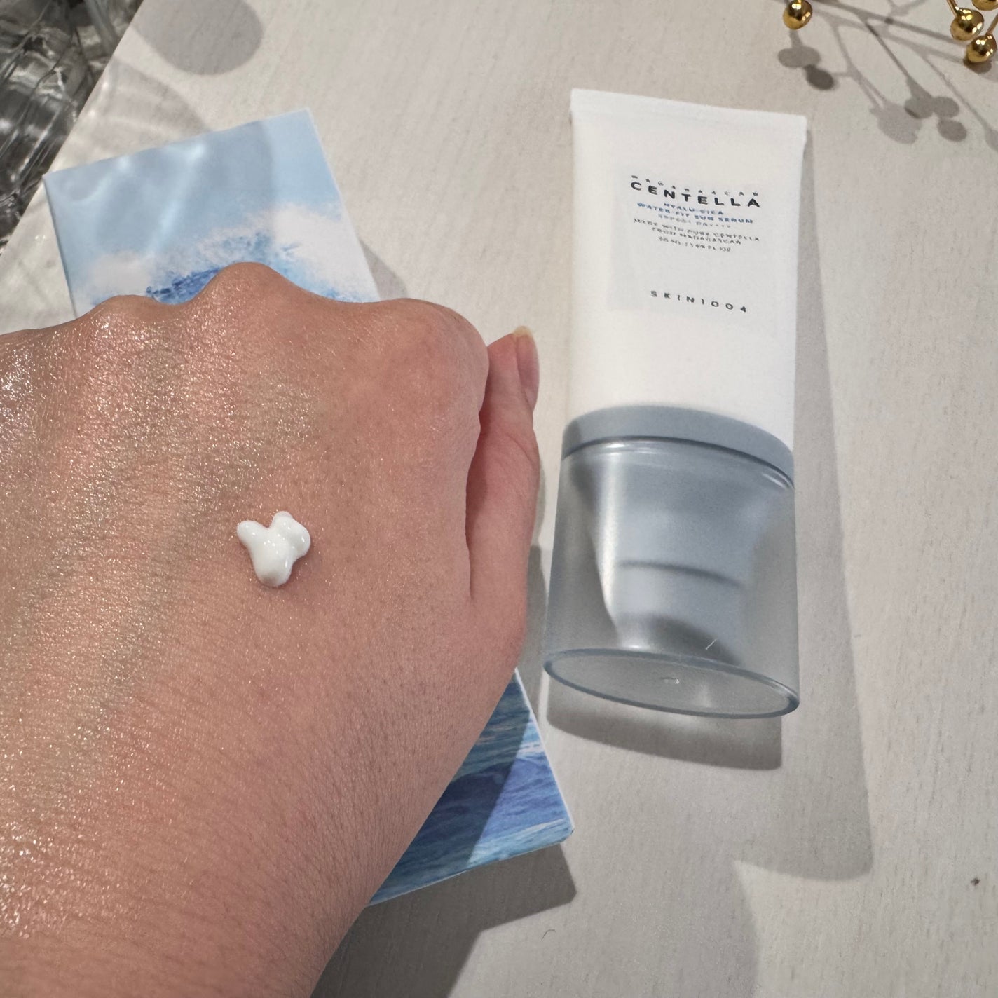 ヒアルーシカ ウォーターフィット サンセラム/SKIN1004/日焼け止めローションを使ったクチコミ(2枚目)