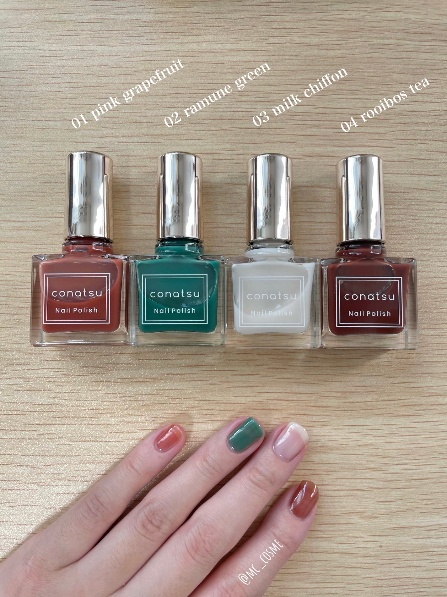 【新品未使用】 conatsu nail polish 03 04 コナツネイル 透け感ネイルのネイルデザイン】conatsu nail polish|conatsu