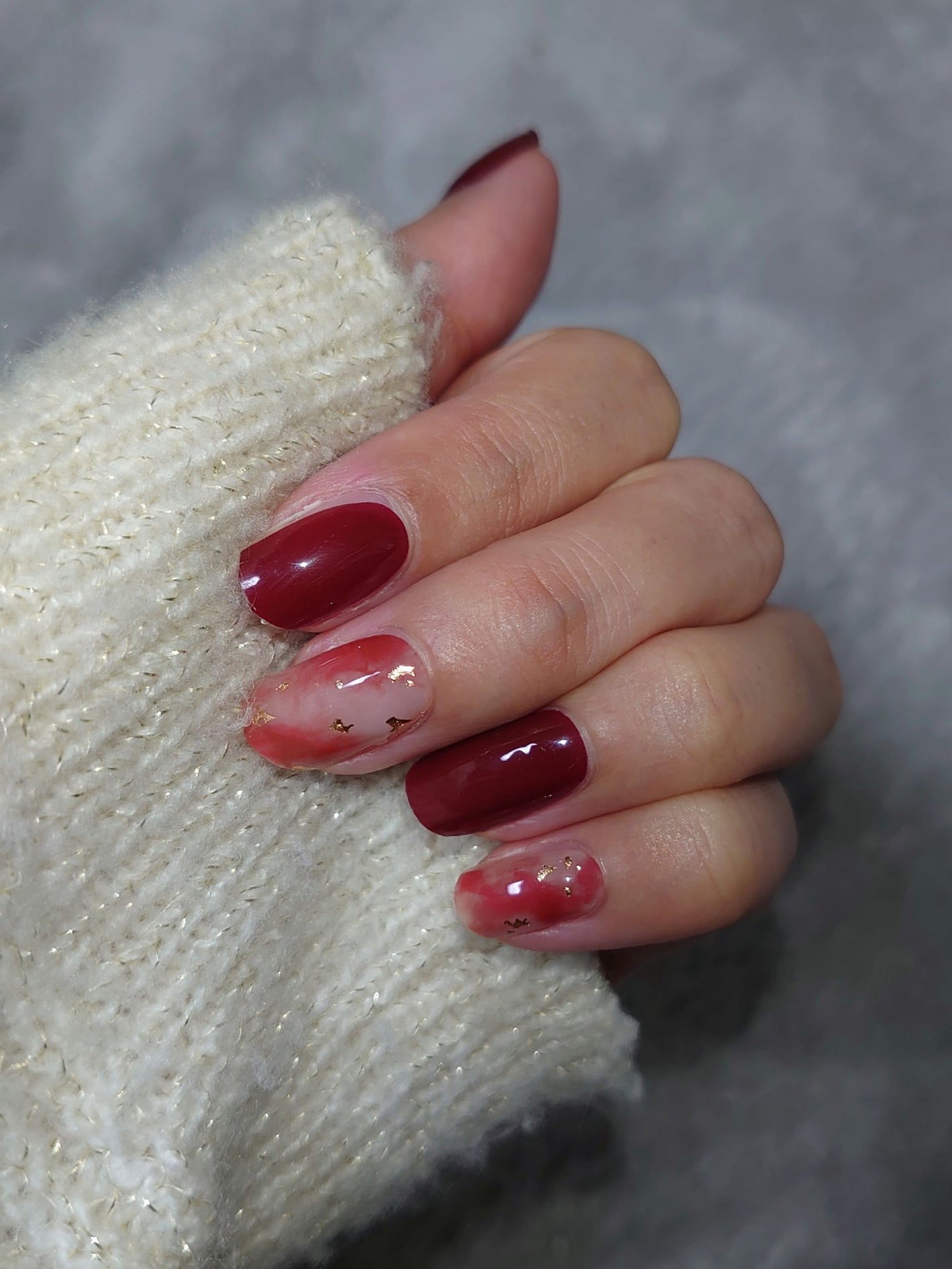 セミキュアジェルネイル(ハンド)/ohora/ネイルシールを使ったクチコミ(1枚目)