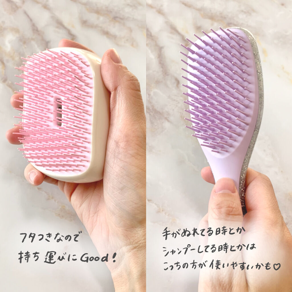 コンパクトスタイラー ライラッククローム/TANGLE TEEZER/ヘアブラシを使ったクチコミ（2枚目）