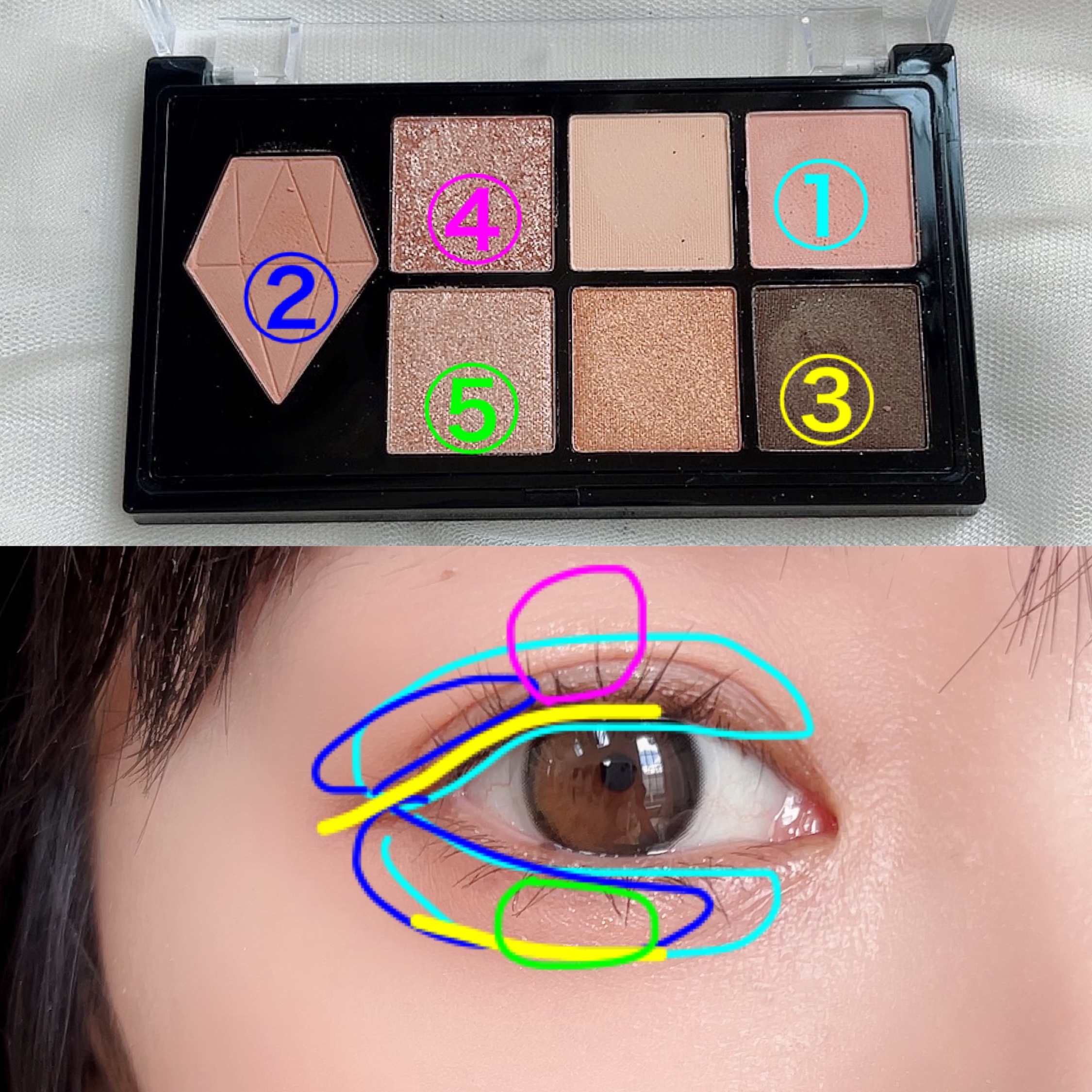 UGT マルチパーパスアイパレット/U R GLAM/アイシャドウパレットを使ったクチコミ（2枚目）