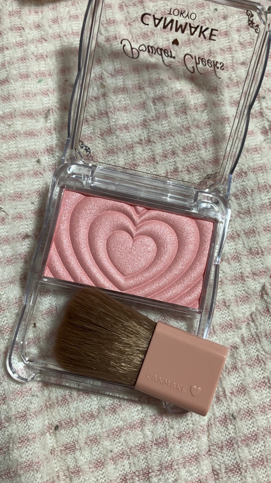 パウダーチークス P02 リトルシャイピンク/キャンメイク/パウダーチークを使ったクチコミ（1枚目）