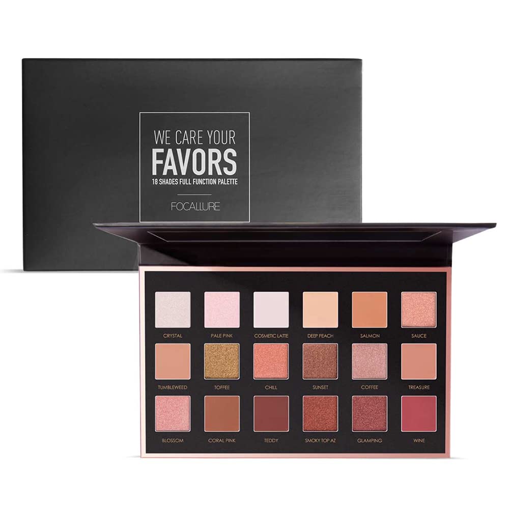 マット＆シマー 18 色アイシャドウ パレット NEUTRALS