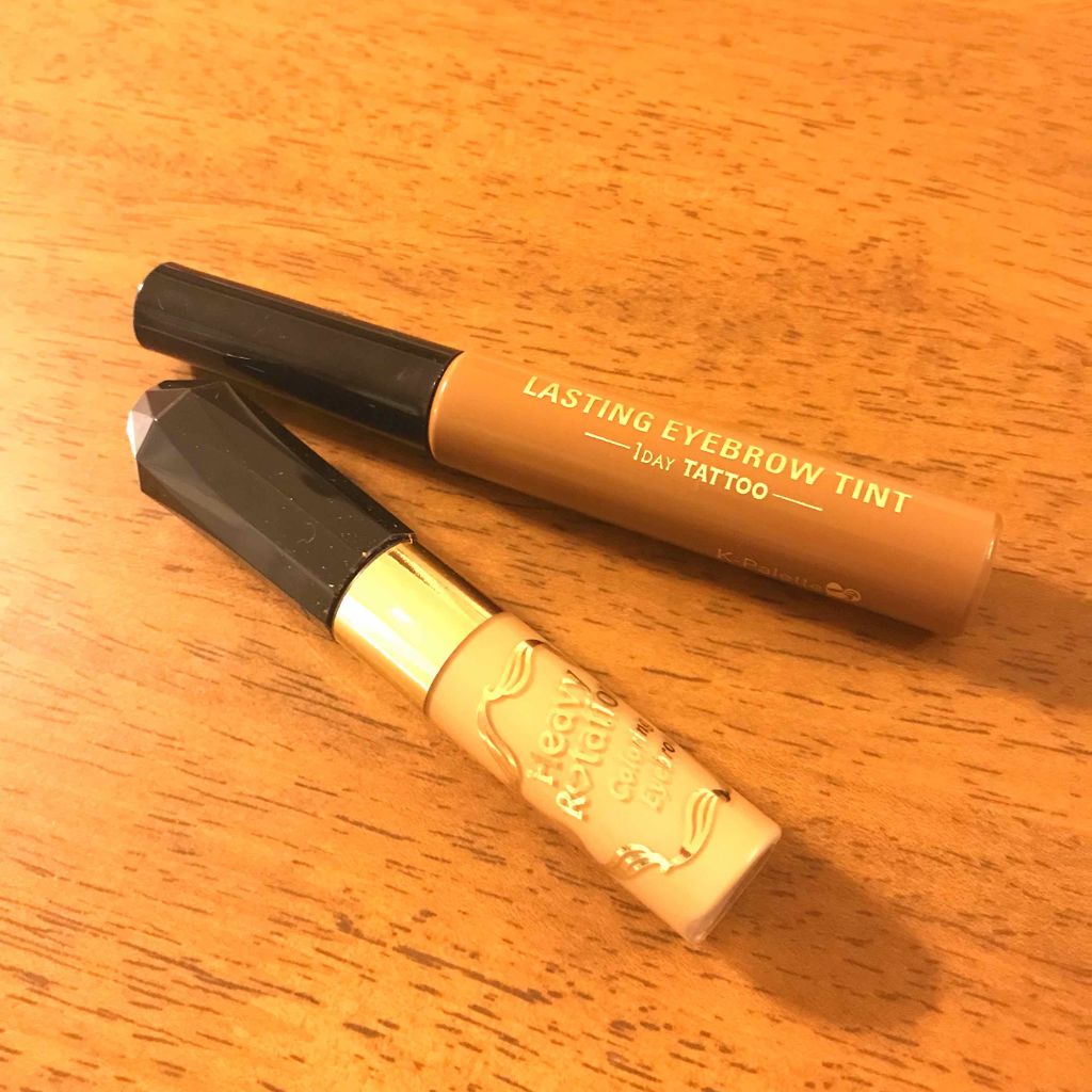 ラスティングアイブロウティント 01 ライトブラウン/K-パレット/眉ティントを使ったクチコミ（1枚目）