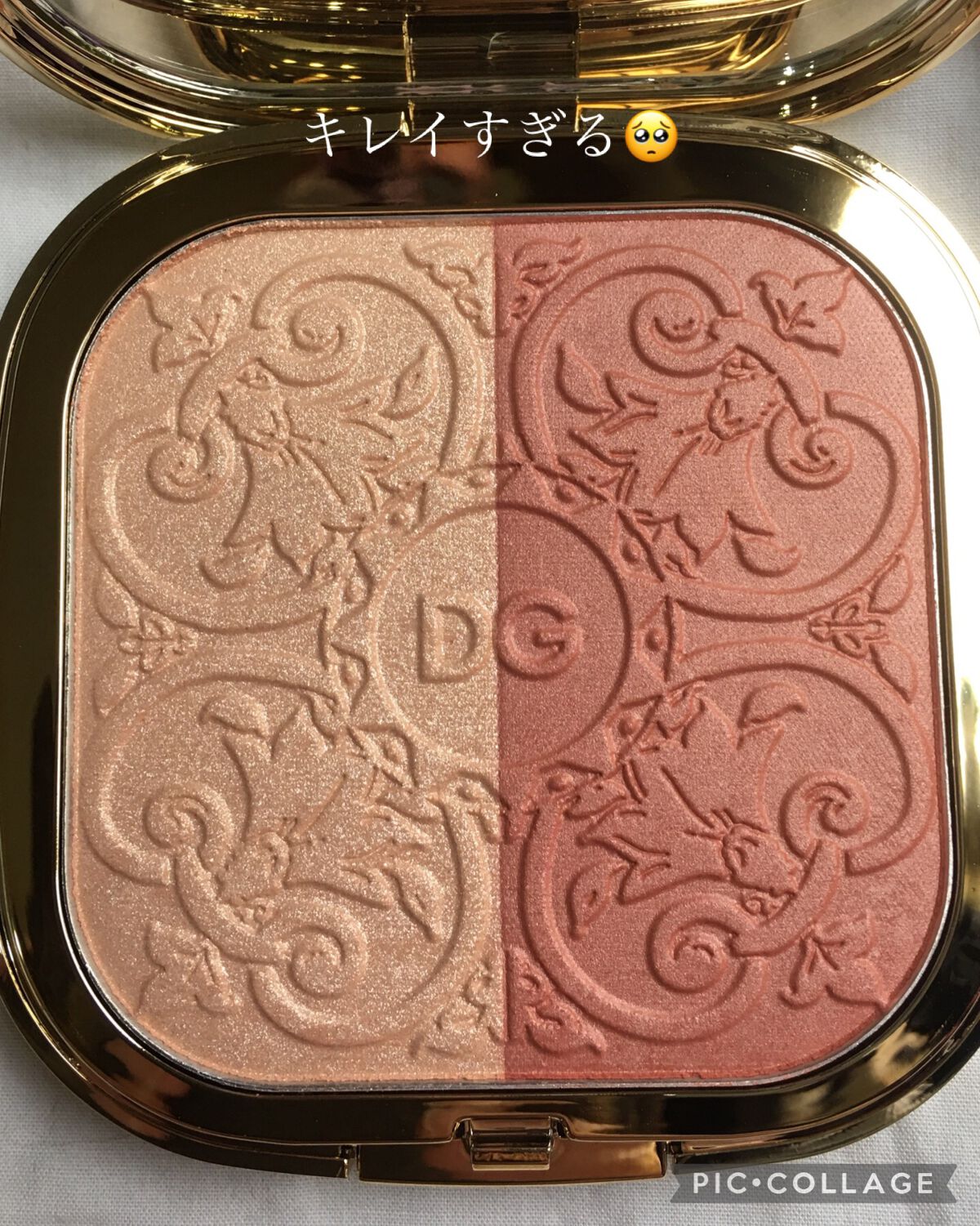 ソーラーグロウ イルミネーティングパウダー デュオ/DOLCE&GABBANA BEAUTY/ハイライトを使ったクチコミ(2枚目)