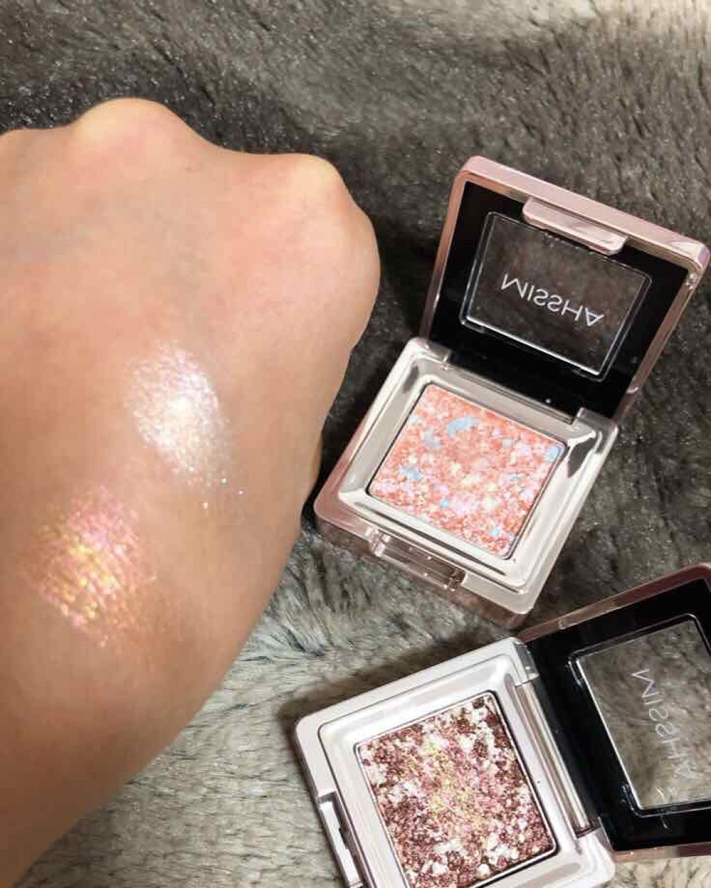 グリッタープリズム シャドウ/MISSHA/グリッターを使ったクチコミ(2枚目)