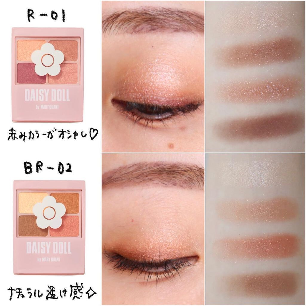 デイジードール アイカラー パレット/DAISY DOLL by MARY QUANT/アイシャドウパレットを使ったクチコミ(2枚目)