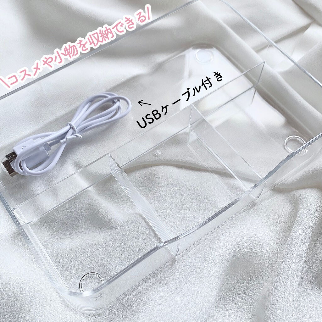 ラミラ LEDミラー オーガナイザー付き セパレート/フランフラン/その他を使ったクチコミ(2枚目)