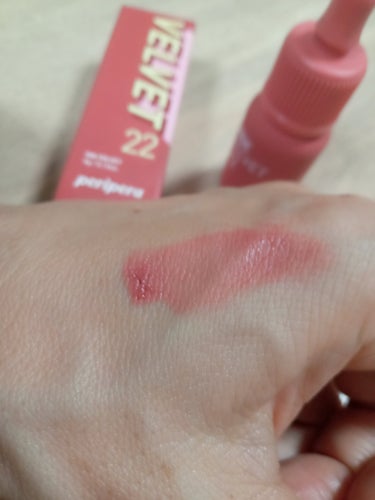 PERIPERA インク ベルベットのクチコミ「PERIPERA
インク ベルベット
22BOUQUET NUDE

甘い香りが美味しそう
チ.....」（3枚目）