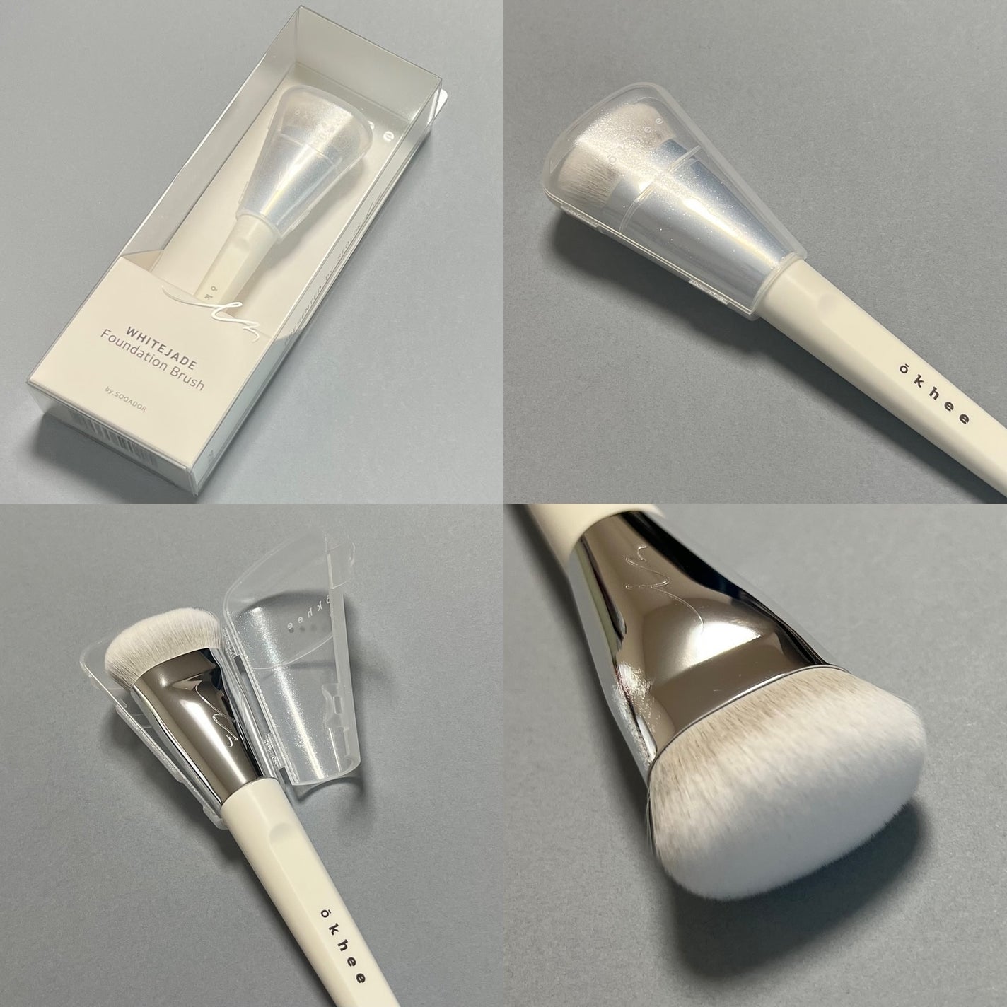 okhee 白玉ファンデーションブラシ/SOOA DOR/メイクブラシを使ったクチコミ(4枚目)