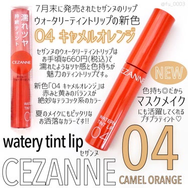 ウォータリーティントリップ/CEZANNE/口紅を使ったクチコミ（1枚目）