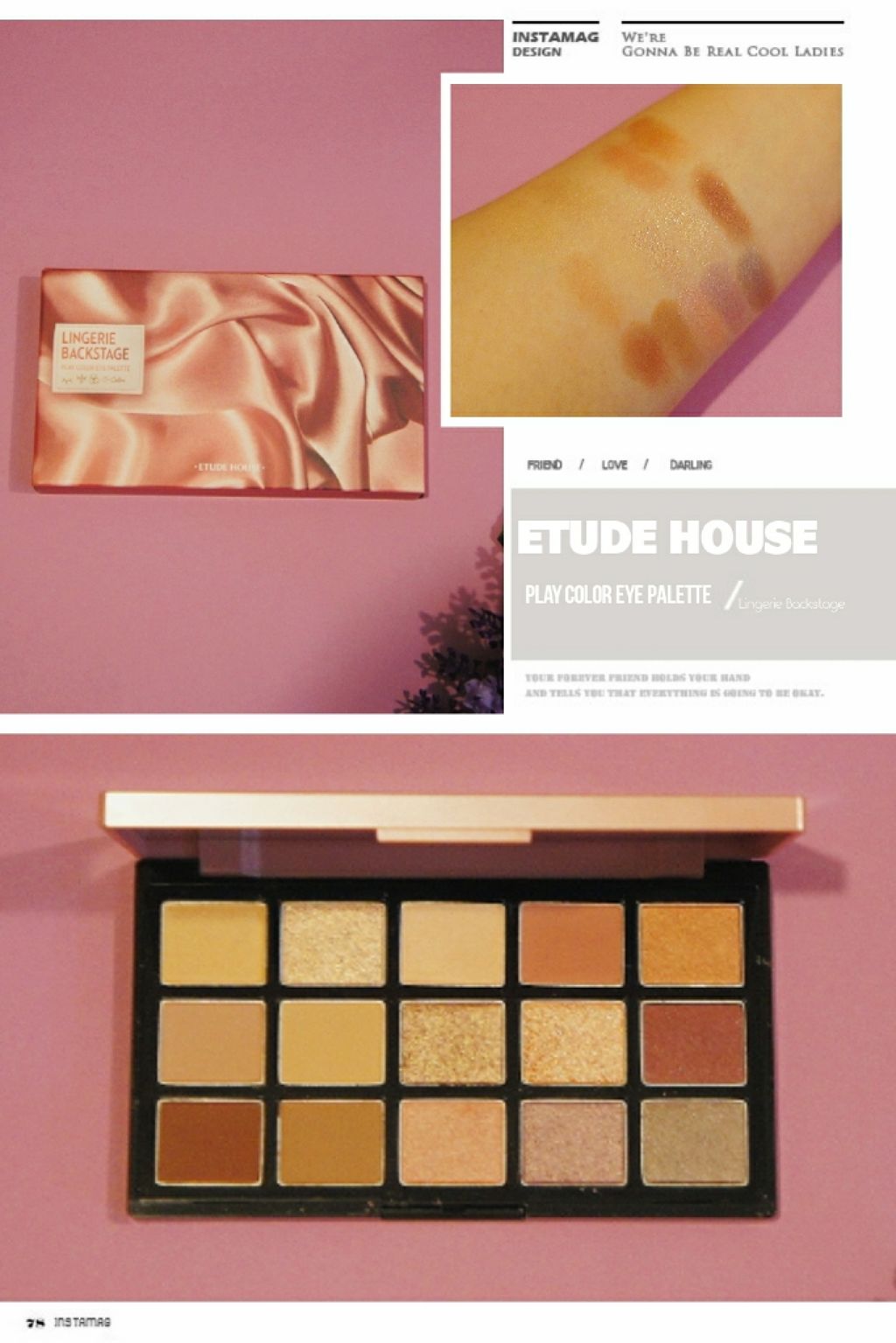 プレイカラーアイパレット ランジェリーバックステージ/ETUDE/アイシャドウパレットを使ったクチコミ(1枚目)