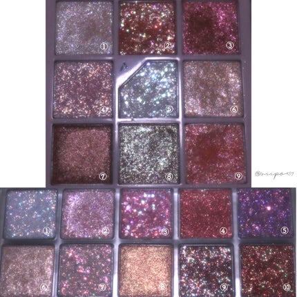 グリッターペディアアイパレット/unleashia/アイシャドウパレットを使ったクチコミ(2枚目)