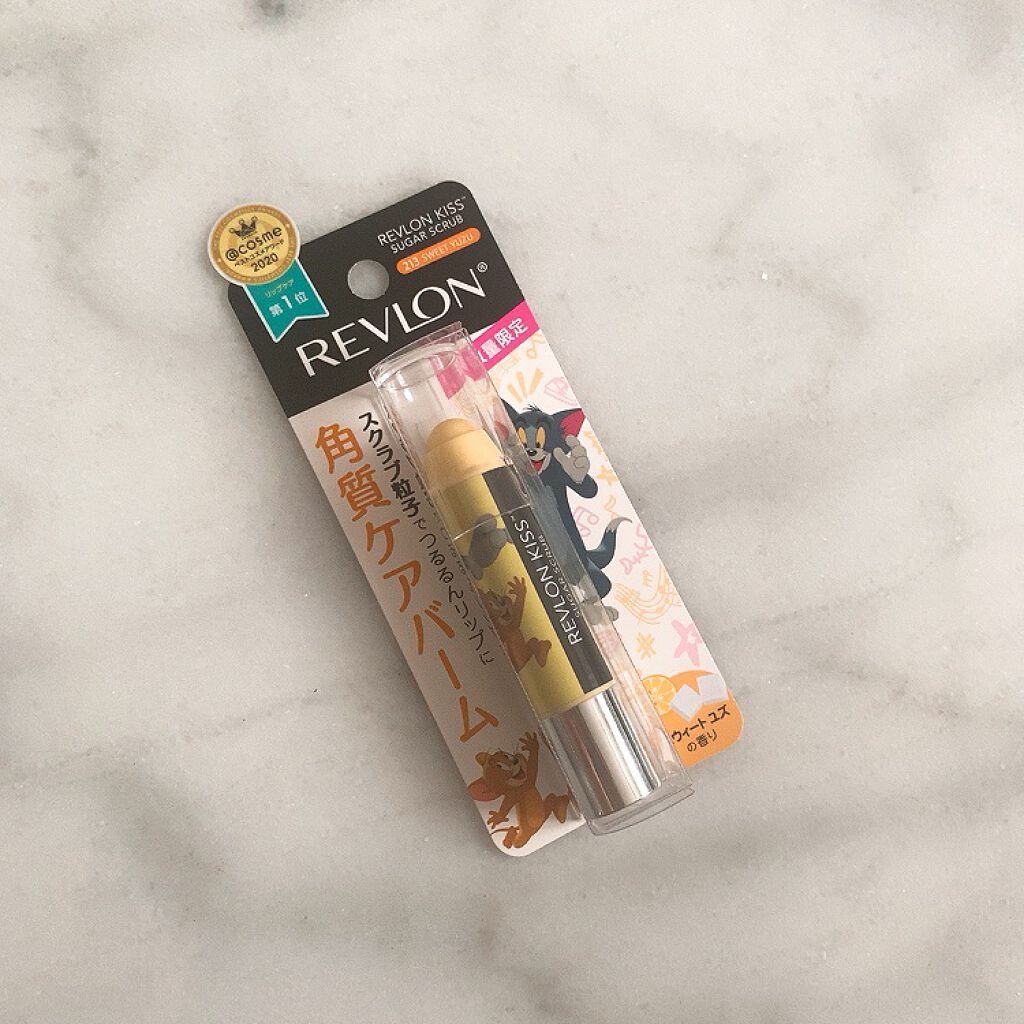 レブロン キス シュガー スクラブ 213 スウィート ユズ＜限定品＞＜トムとジェリー 限定パッケージ＞/REVLON/リップスクラブを使ったクチコミ（1枚目）