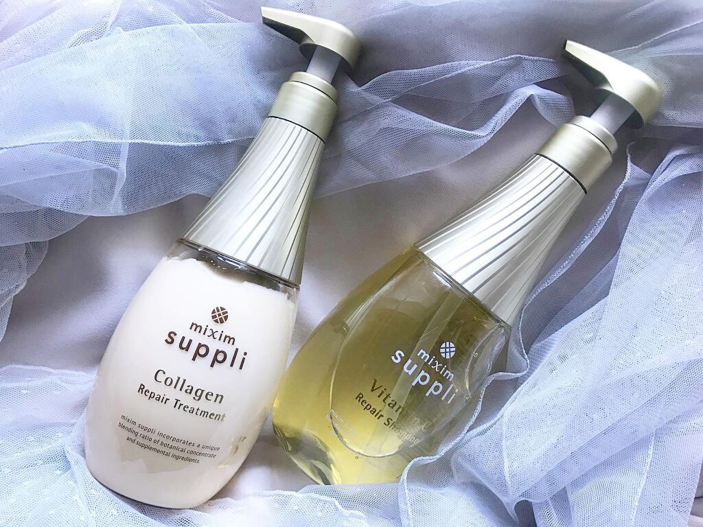 ビタミン リペアシャンプー/コラーゲン リペアヘアトリートメント/mixim suppli/市販シャンプーを使ったクチコミ(1枚目)