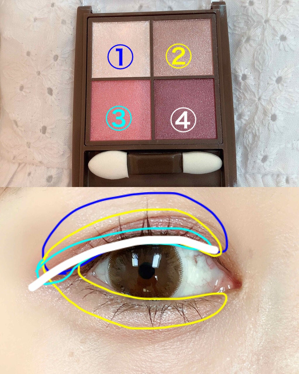 ニュアンスオンアイシャドウ/CEZANNE/アイシャドウパレットを使ったクチコミ(3枚目)