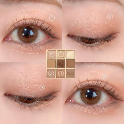 マイフェイブムードアイパレット 9カラー/HOLIKA HOLIKA/アイシャドウパレットを使ったクチコミ(3枚目)