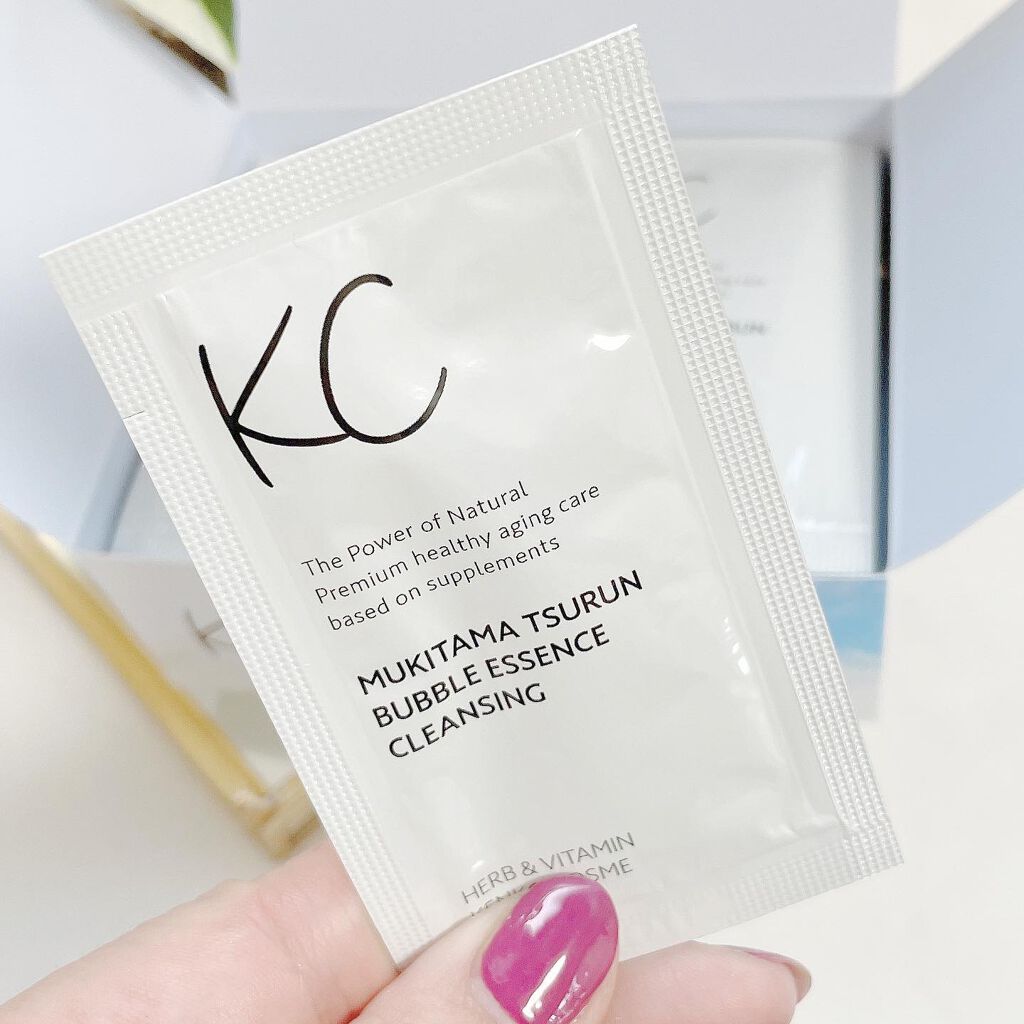 KC むきタマつるん 発泡美容液クレンジング/ハーブ健康本舗/クレンジングジェルを使ったクチコミ（3枚目）