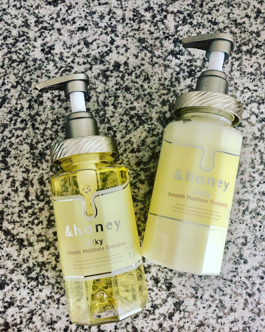 シルキー スムースモイスチャー シャンプー 1.0/ヘアトリートメント 2.0/&honey/市販シャンプーを使ったクチコミ(1枚目)