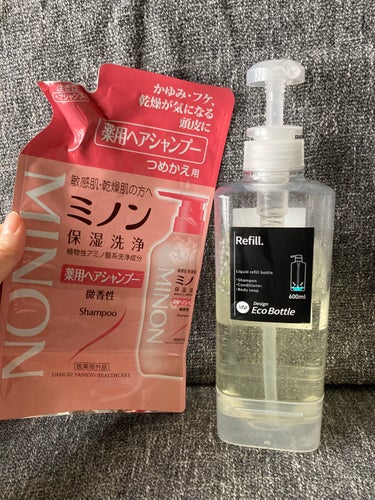 ミノン ミノン薬用ヘアシャンプー／薬用コンディショナーのクチコミ「ミノン

ミノン薬用ヘアシャンプー

リピ商品です。

頭皮の痒みと出来物が酷くて購入して調子.....」（3枚目）