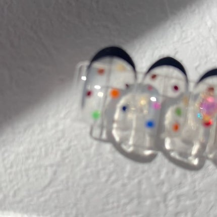 ぴよこれいと あうるす on LIPS 「私が黒を使うのは、なかなか珍しいはず、、、。いつもネイビーやブ..」(4枚目)